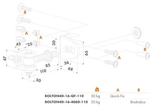 Купить Прикручиваемая петля Locinox (Бельгия) BOLTON4D-16-QF — для калитки и ворот в Крымске